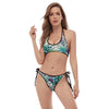 Femme en bikini Tangua vert à imprimé tropical