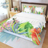 Ensemble de housse de couette trois pièces US COULEURS LAGON FLORAL HIBISCUS - Couleurs Lagon