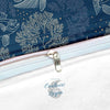 Housse de couette 3 pièces BLEU COBALT Poissons Gorgones - Couleurs Lagon