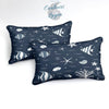 Housse de couette 3 pièces BLEU NUIT Etoile de Mer - Couleurs Lagon