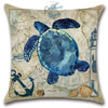 Housse de Coussin Tortue carré 45cm 18" - Couleurs Lagon
