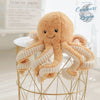 Jouet Peluche Poulpe Mignon 18-80cm - Couleurs Lagon - marron
