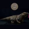 Jouet Peluche Réaliste Dragon de Komodo 75cm - Couleurs Lagon - profil droit