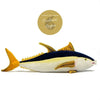 Jouet Peluche Réaliste Thon Jaune 40cm 16in - Couleurs Lagon - vue de droite
