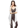 Kimono Femmes Drapé Ouvert Devant Manches Trois-quarts Lâche Casual Hauts Blanc - Couleurs Lagon
