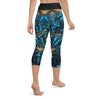 Legging de Yoga Court Taille Haute Couleurs Lagon BENITIER 2 - Couleurs Lagon