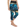 Legging de Yoga Court Taille Haute Couleurs Lagon BENITIER 2 - Couleurs Lagon