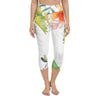 Legging de Yoga Court Taille Haute Couleurs Lagon FLORAL HIBISCUS - Couleurs Lagon