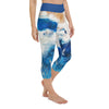 Legging de Yoga Court Taille Haute Couleurs Lagon PACIFIQUE - Couleurs Lagon