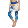 Legging de Yoga Court Taille Haute Couleurs Lagon PACIFIQUE - Couleurs Lagon