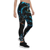 Legging de Yoga Long Taille Basse BENITIER BLEU CF - Couleurs Lagon