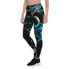 Legging de Yoga Long Taille Basse BENITIER BLEU CF - Couleurs Lagon