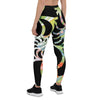 Legging de Yoga Long Taille Basse FLORAL HIBISCUS CF - Couleurs Lagon