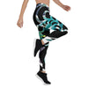 Legging de Yoga Long Taille Basse FLORAL LIBELLULE 2 CF - Couleurs Lagon