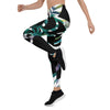 Legging de Yoga Long Taille Basse FLORAL LIBELLULE 2 CF - Couleurs Lagon