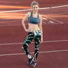 Legging de Yoga Long Taille Basse FLORAL LIBELLULE 2 CF - Couleurs Lagon