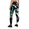 Legging de Yoga Long Taille Basse FLORAL LIBELLULE 2 CF - Couleurs Lagon