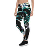 Legging de Yoga Long Taille Basse FLORAL LIBELLULE 2 CF - Couleurs Lagon