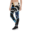 Legging de Yoga Long Taille Basse TIEDYE MARBRE MARINE CF - Couleurs Lagon