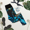 Legging de Yoga Long Taille Haute BLEU BENITIER 1 Ceinture Noir - 1 poche - Couleurs Lagon