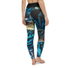 Legging de Yoga Long Taille Haute BLEU BENITIER 1 Ceinture Noir - 1 poche - Couleurs Lagon