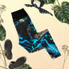 Legging de Yoga Long Taille Haute BLEU BENITIER 1 Ceinture Noir - 1 poche - Couleurs Lagon