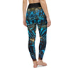 Legging de Yoga Long Taille Haute BLEU BENITIER 2 Ceinture Noir - 1 poche - Couleurs Lagon
