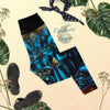 Legging de Yoga Long Taille Haute BLEU BENITIER 2 Ceinture Noir - 1 poche - Couleurs Lagon