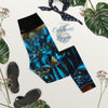 Legging de Yoga Long Taille Haute BLEU BENITIER 2 Ceinture Noir - 1 poche - Couleurs Lagon