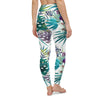Legging de Yoga Long Taille Haute FLORAL 2 - poche - Couleurs Lagon