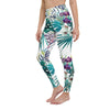 Legging de Yoga Long Taille Haute FLORAL 2 - poche - Couleurs Lagon