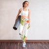 Legging de Yoga Long Taille Haute FLORAL HIBISCUS - 1 poche - Couleurs Lagon