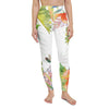 Legging de Yoga Long Taille Haute FLORAL HIBISCUS - 1 poche - Couleurs Lagon