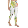 Legging de Yoga Long Taille Haute FLORAL HIBISCUS - 1 poche - Couleurs Lagon