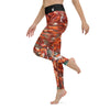 Legging de Yoga Long Taille Haute ROUGE GORGONE Ceinture Noir - 1 poche - Couleurs Lagon