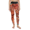 Legging de Yoga Long Taille Haute ROUGE GORGONE Ceinture Noir - 1 poche - Couleurs Lagon