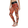 Legging de Yoga Long Taille Haute ROUGE GORGONE Ceinture Noir - 1 poche - Couleurs Lagon