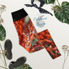 Legging de Yoga Long Taille Haute ROUGE GORGONE Ceinture Noir - 1 poche - Couleurs Lagon