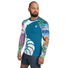 Lycra Rashguard Homme UV50+ BLEU CELESTE MEDUSES - Couleurs Lagon