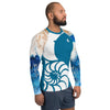 Lycra Rashguard Homme UV50+ BLEU CELESTE TIEDYE - Couleurs Lagon