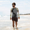 Lycra Rashguard Homme UV50+ GRIS SABLE ET COQUILLAGES - Couleurs Lagon