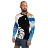Lycra Rashguard Homme UV50+ NOIR MARINE TIEDYE - Couleurs Lagon
