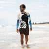 Lycra Rashguard Homme UV50+ NOIR MARINE TIEDYE - Couleurs Lagon
