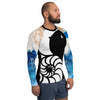 Lycra Rashguard Homme UV50+ NOIR MARINE TIEDYE - Couleurs Lagon