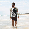 Lycra Rashguard Homme UV50+ NOIR SABLE ET COQUILLAGES - Couleurs Lagon