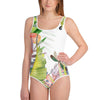 Maillot de Bain Pour Adolescente FLORAL 1 - Couleurs Lagon