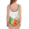Maillot de Bain Pour Adolescente FLORAL 1b - Couleurs Lagon