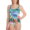 Maillot de Bain Pour Adolescente MARINE 1 - Couleurs Lagon