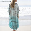 Maxi Kaftan Robe Longue de Plage - Couleurs Lagon