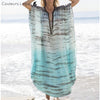 Maxi Kaftan Robe Longue de Plage - Couleurs Lagon